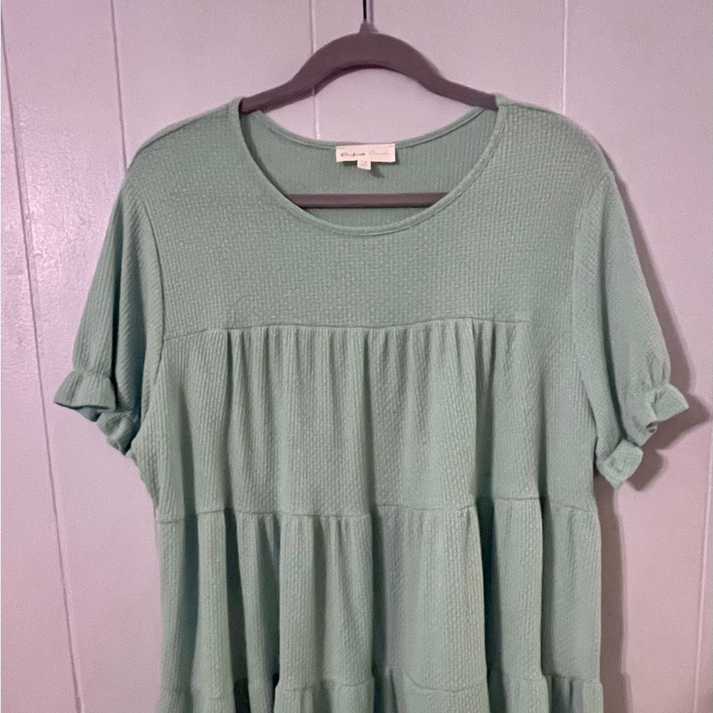 Perfectly Peach Women's Green Top